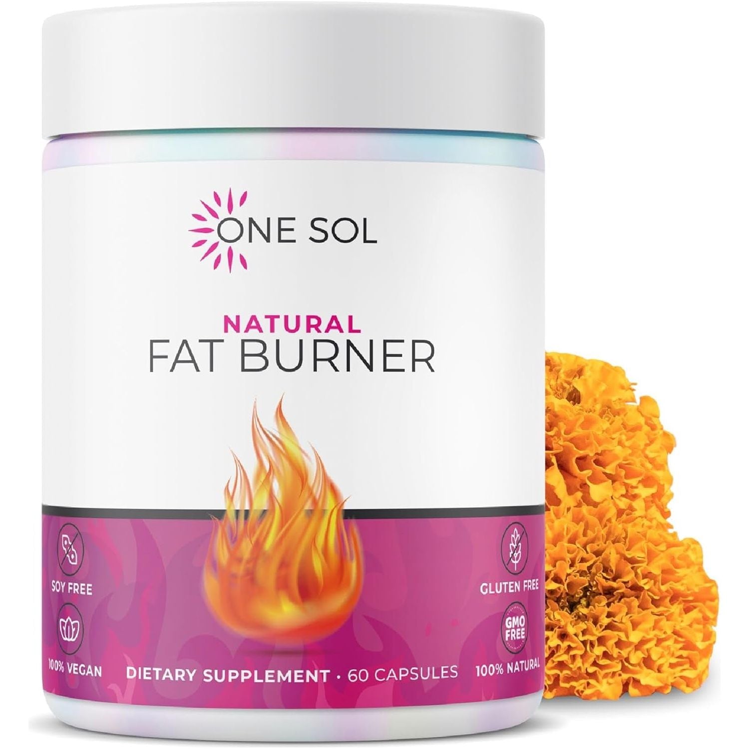 One Sol Fat Burner for Women, Natural Metabolism Booster, Burn More Calories, Boost Energy & Mood