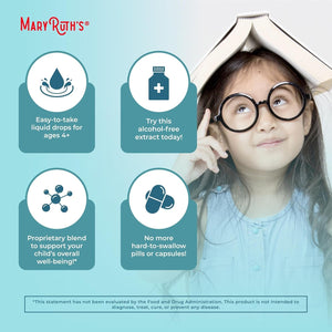 Maryruth Organics Kids Brain Supplements for Memory and Focus 30 Servings