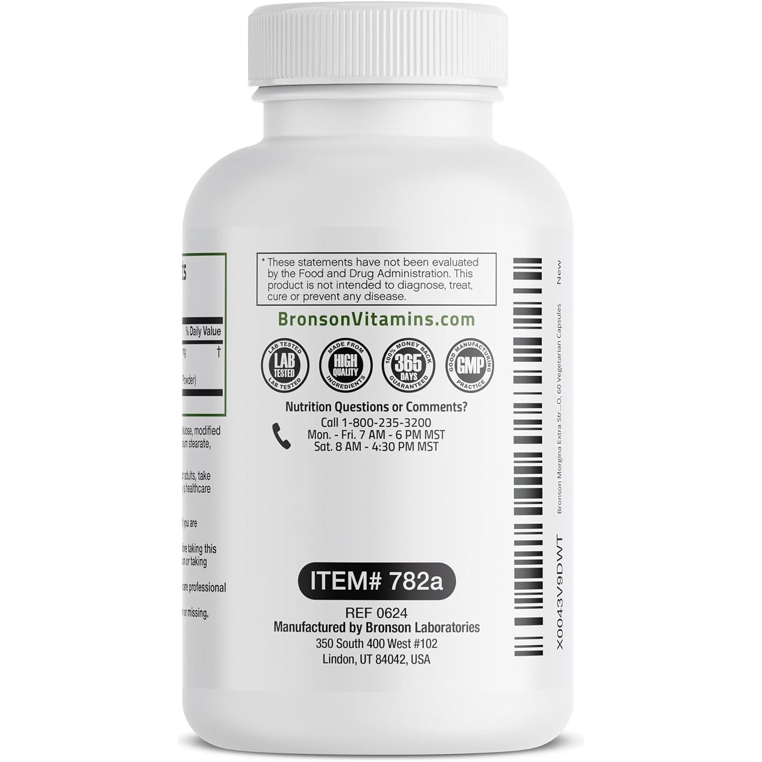 Bronson Morgina Extra Strength Complete Green Superfood, Non-Gmo, 60 Vegetarian Capsules