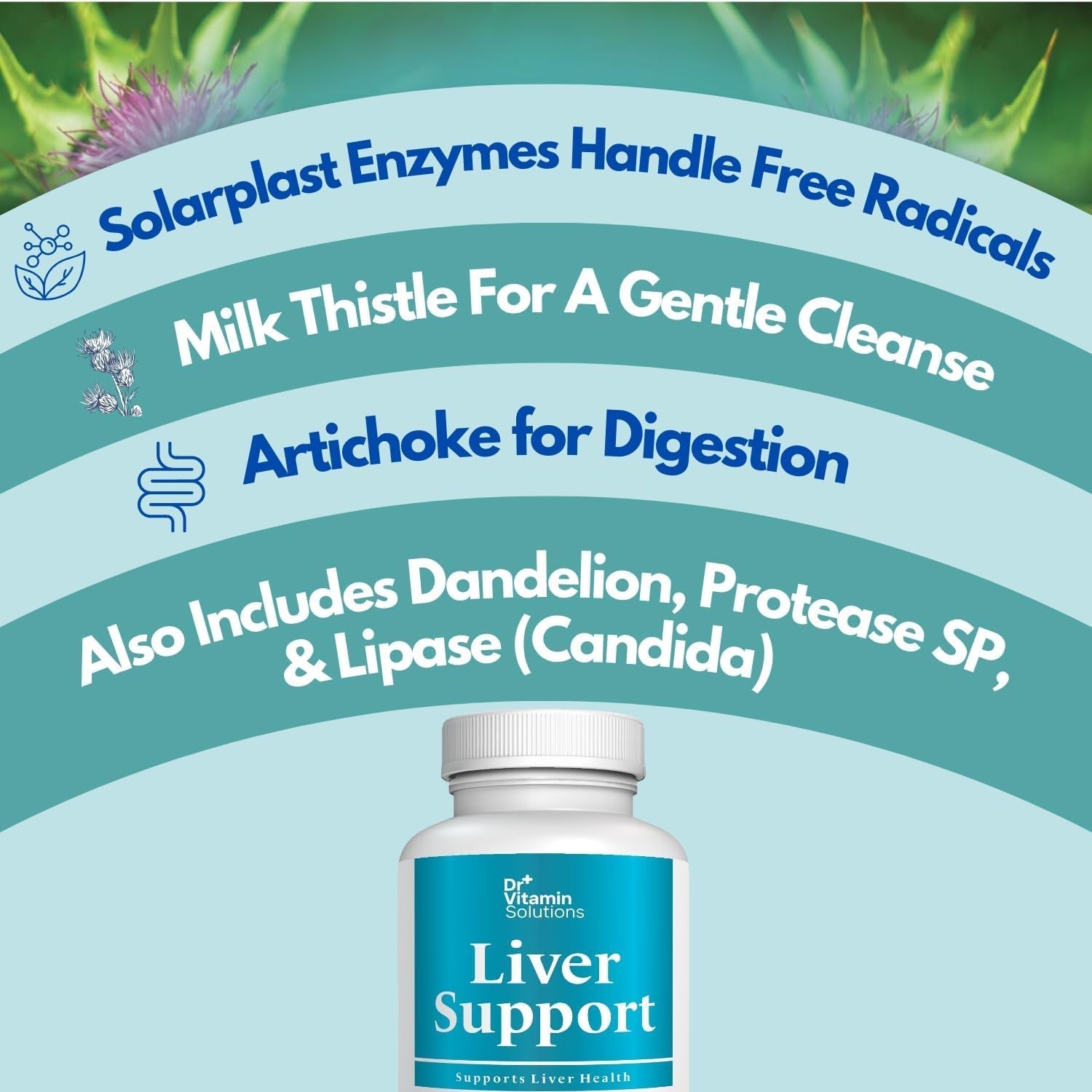 Liver Cleanse Detox and Repair - Milk Thistle Supplement for Natural Gallbladder Support, 30 Vegan Capsules