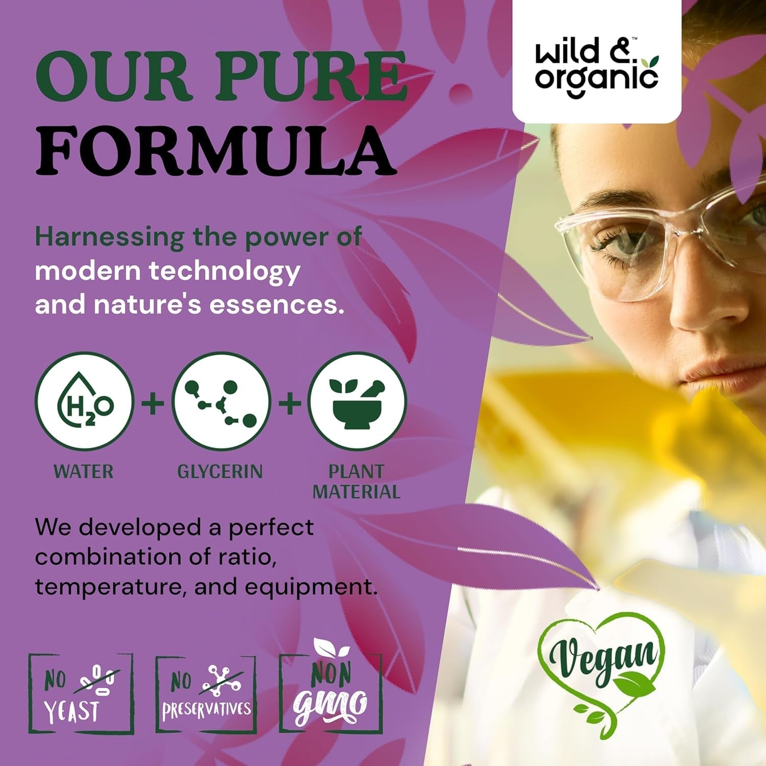 Wild & Organic Vitex Tincture - Vitex Chasteberry Supplement for Good Mood  - 4 Fl Oz for Women