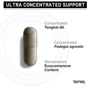 Tongkat Ali Fadogia Agrestis - Ultra High Potency 200:1 Tongkat Ali & 30:1 Fadogia Agrestis - 120 Capsules