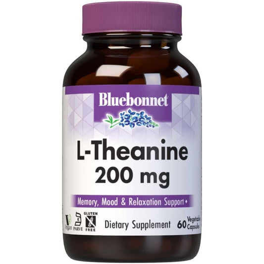 Bluebonnet Nutrition L-Theanine 200Mg, Promotes Relaxation 60 Servings
