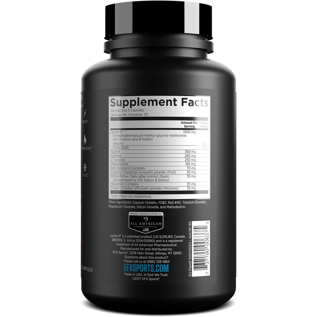EFX Sports Lean Fix Xtreme - Weight Loss Supplement & Fat Burning Formula 90 Capsules - Suppviv