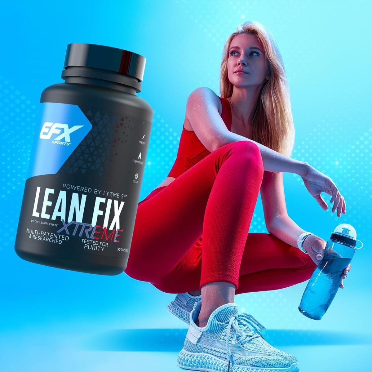 EFX Sports Lean Fix Xtreme - Weight Loss Supplement & Fat Burning Formula 90 Capsules - Suppviv