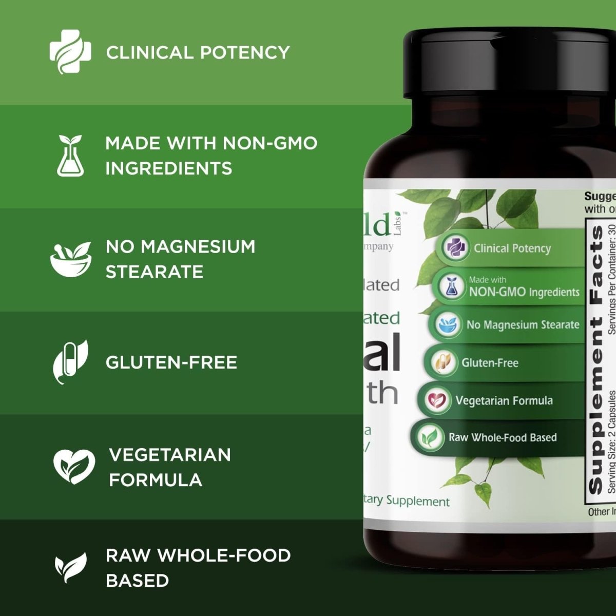 EMERALD LABS Adrenal Health - Stress Relief, Energy Support & Restorative Sleep 60 Capsules - Suppviv