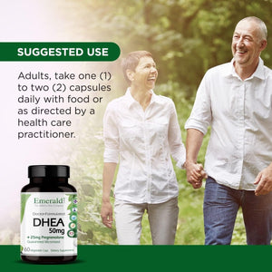 Emerald Labs DHEA 50Mg - Adrenal Support Supplement to Help Hormone Balance* - 60 Capsules - Suppviv