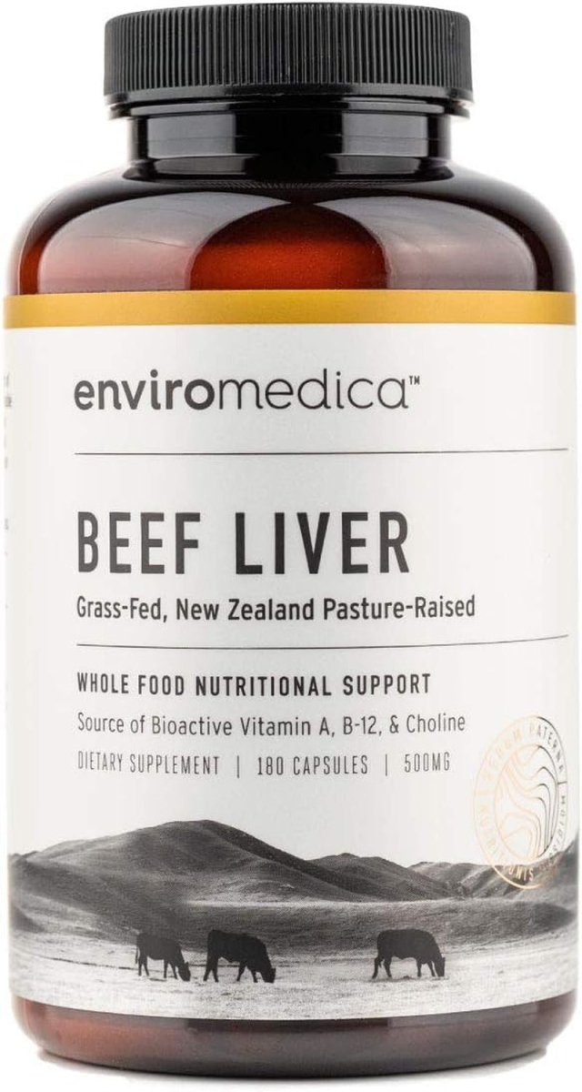 Enviromedica Freeze Dried Beef Liver Supplement 180Ct - Suppviv