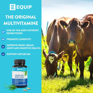 Equip Foods Grass - Fed Beef Liver Capsules & Prime Protein Powder Vanilla - Suppviv