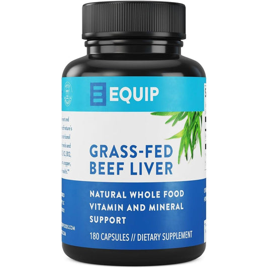 Equip Foods Grass - Fed Beef Liver Supplement (180 Capsules, 30 Servings) - Suppviv