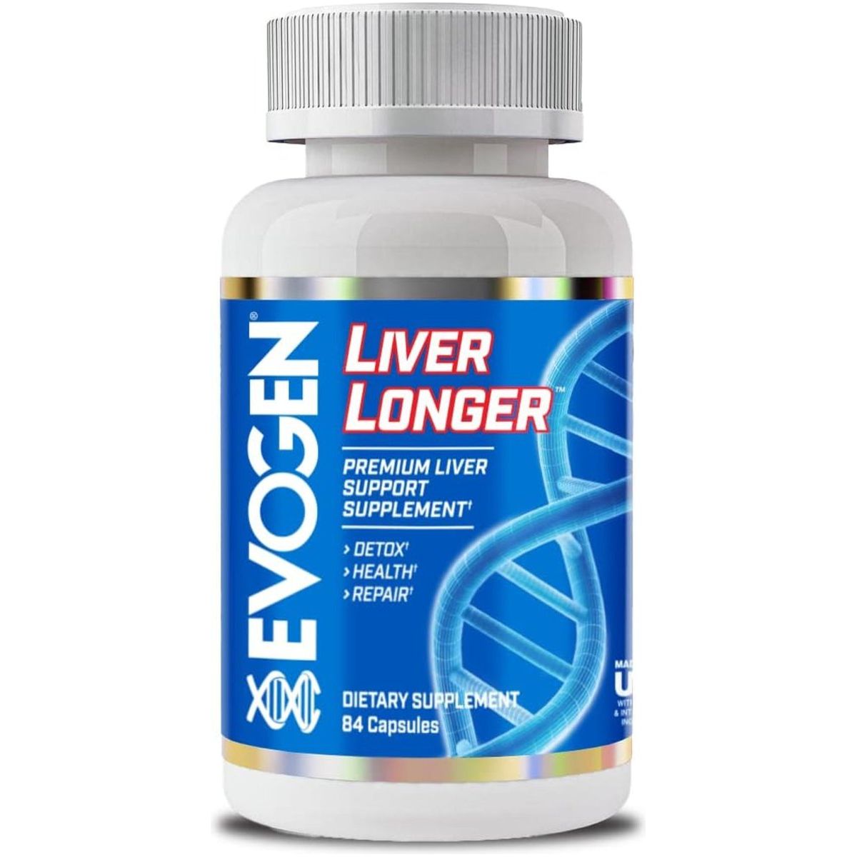 Evogen Liver Longer - Premium Liver Support Supplement 84 Capsules 1 PACK - Suppviv