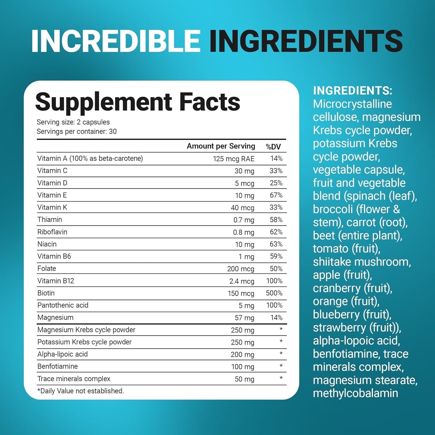 Dr. Berg Whole Food Multivitamin with Minerals - 60 Capsules