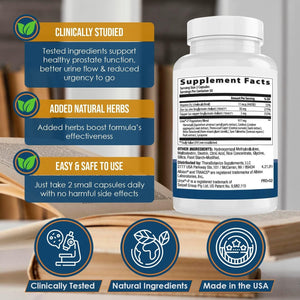 Advanced Men'S Prostate Support by Ideal Prostate plus with Saw Palmetto, Lycopene and More for Natural Relief
