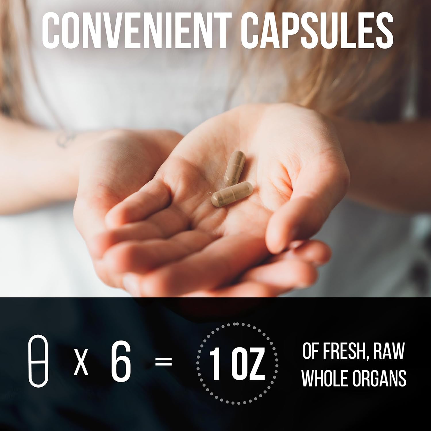 Beef Organ Supplement Grass Fed Complex for Men and Women - 10 Carnivore Meat Proprietary Blend - 180 Caps