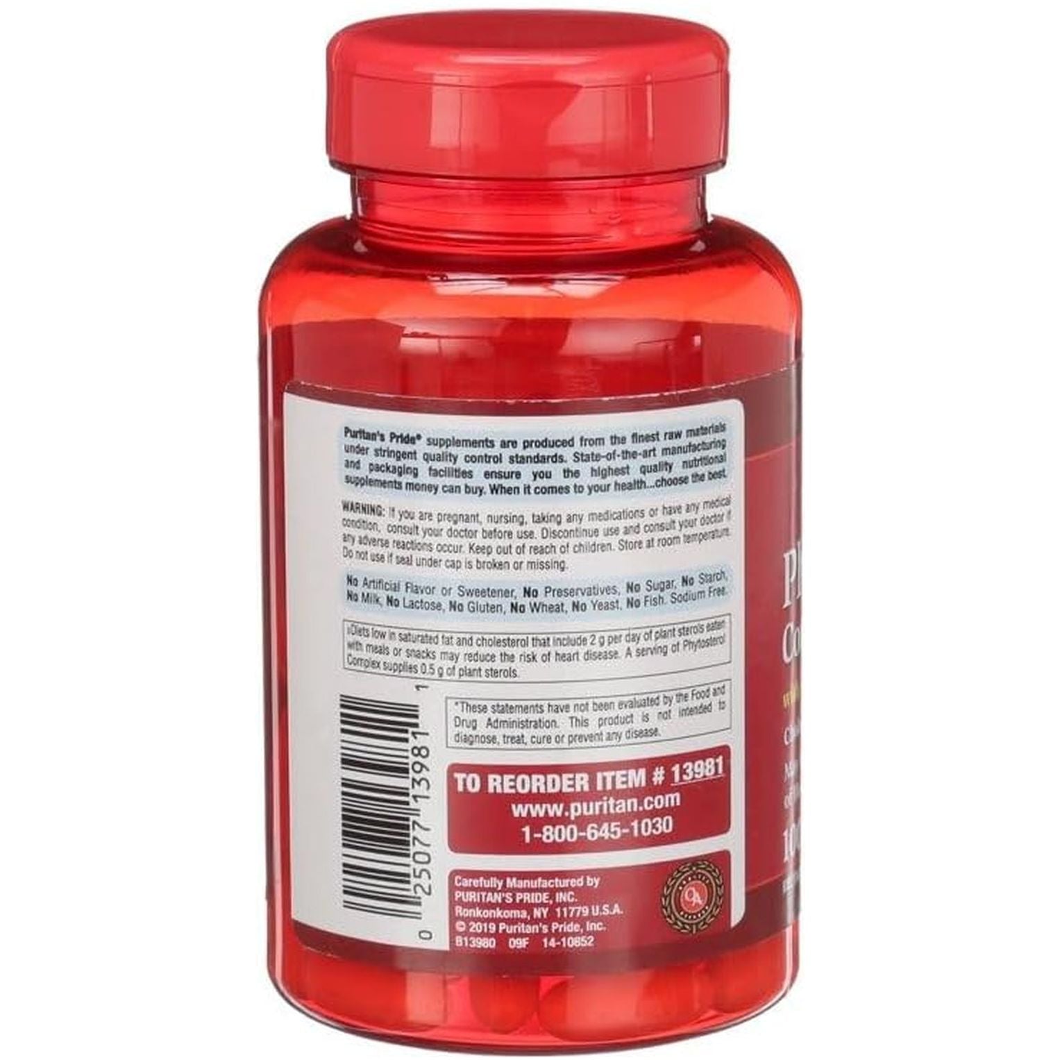 Phytosterol Complex 1000 Mg (Per Serving)-100 Softgels