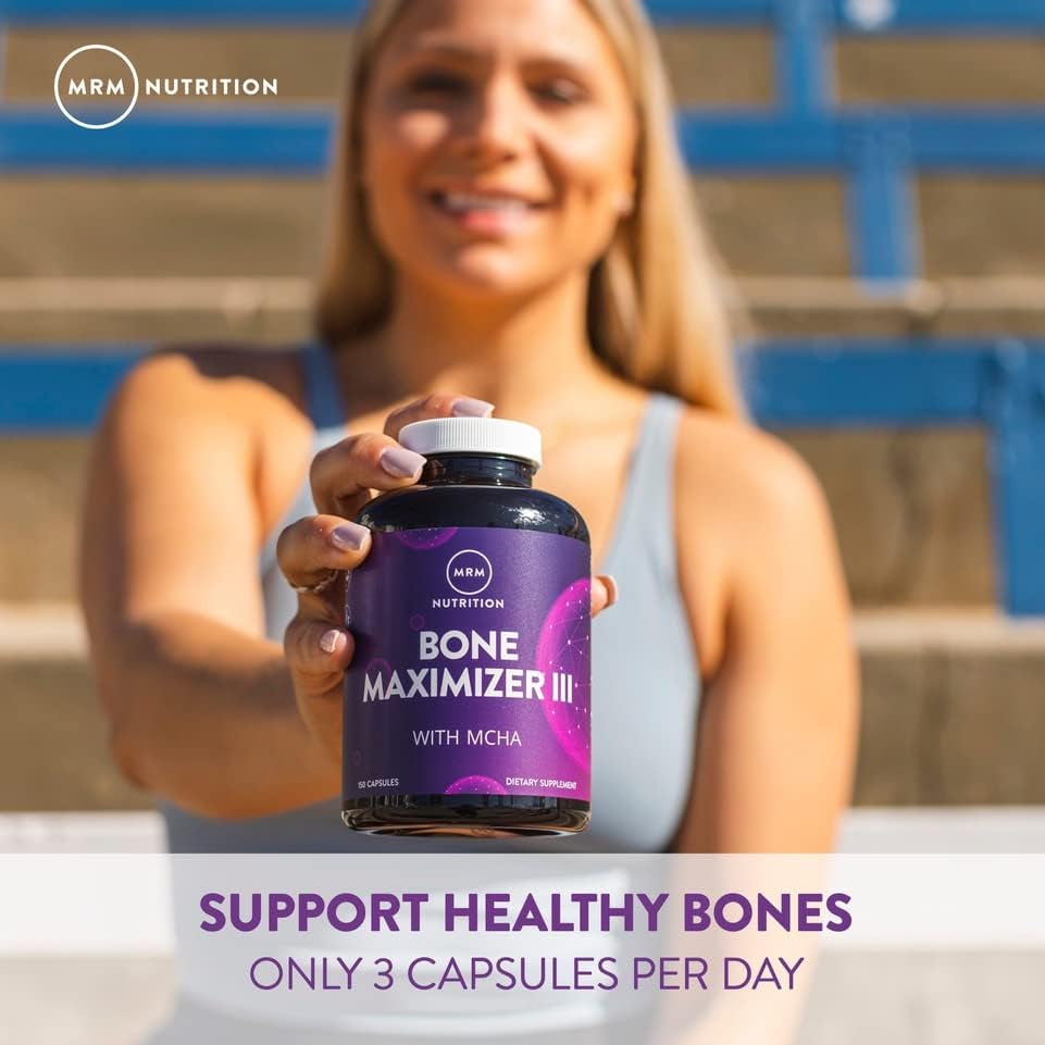 MRM Nutrition Bone Maximizer® III | with MCHA + Vitamin D3 + Vitamin K2 | Bone Health (50 Servings)