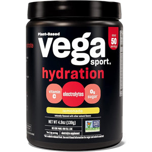 Vega Sport Hydration Electrolyte Powder, Lemonade - Post Workout Recovery Drink 4.9 Oz