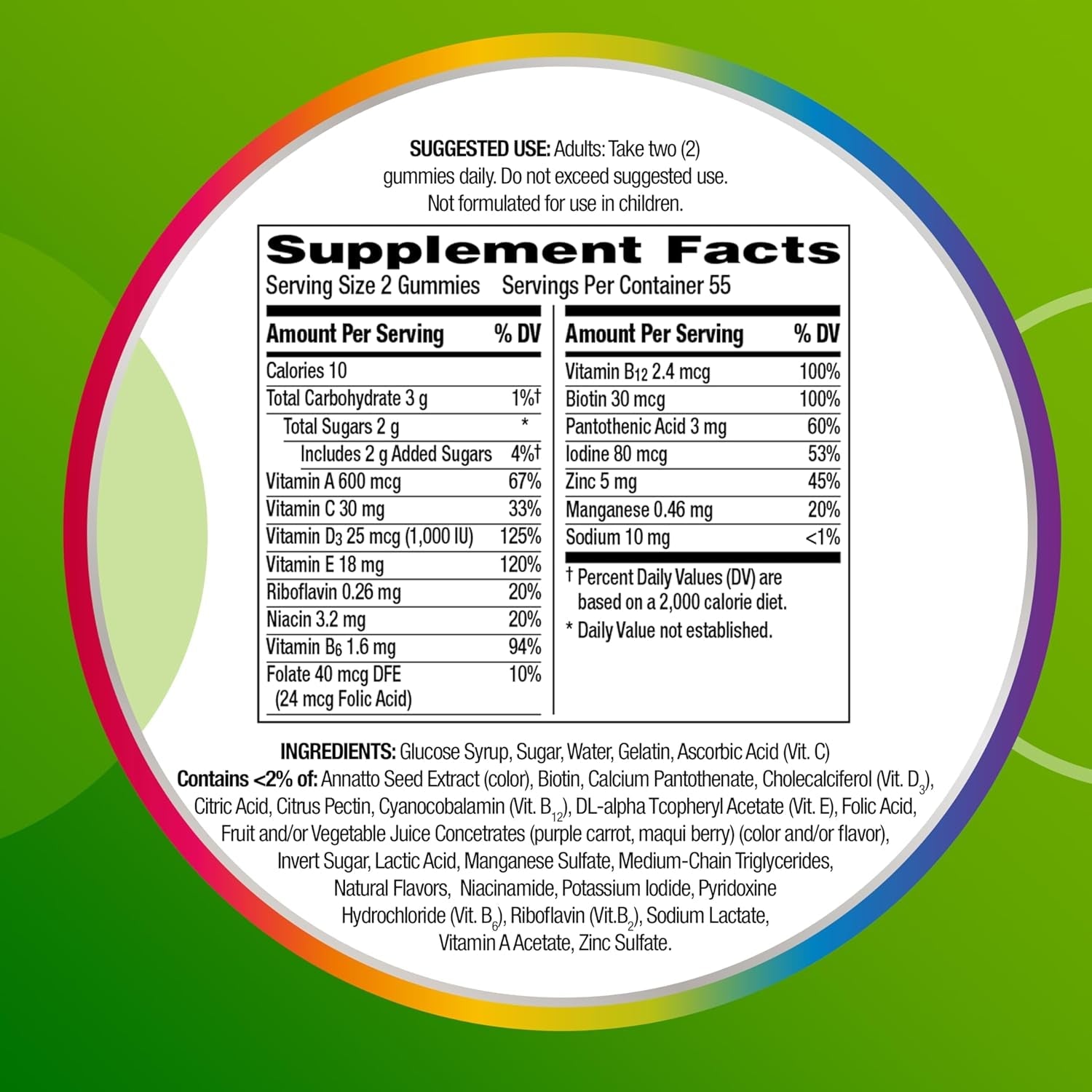 Centrum Multigummies Gummy Multivitamin for Adults - Assorted Fruit Flavor - 180 Count