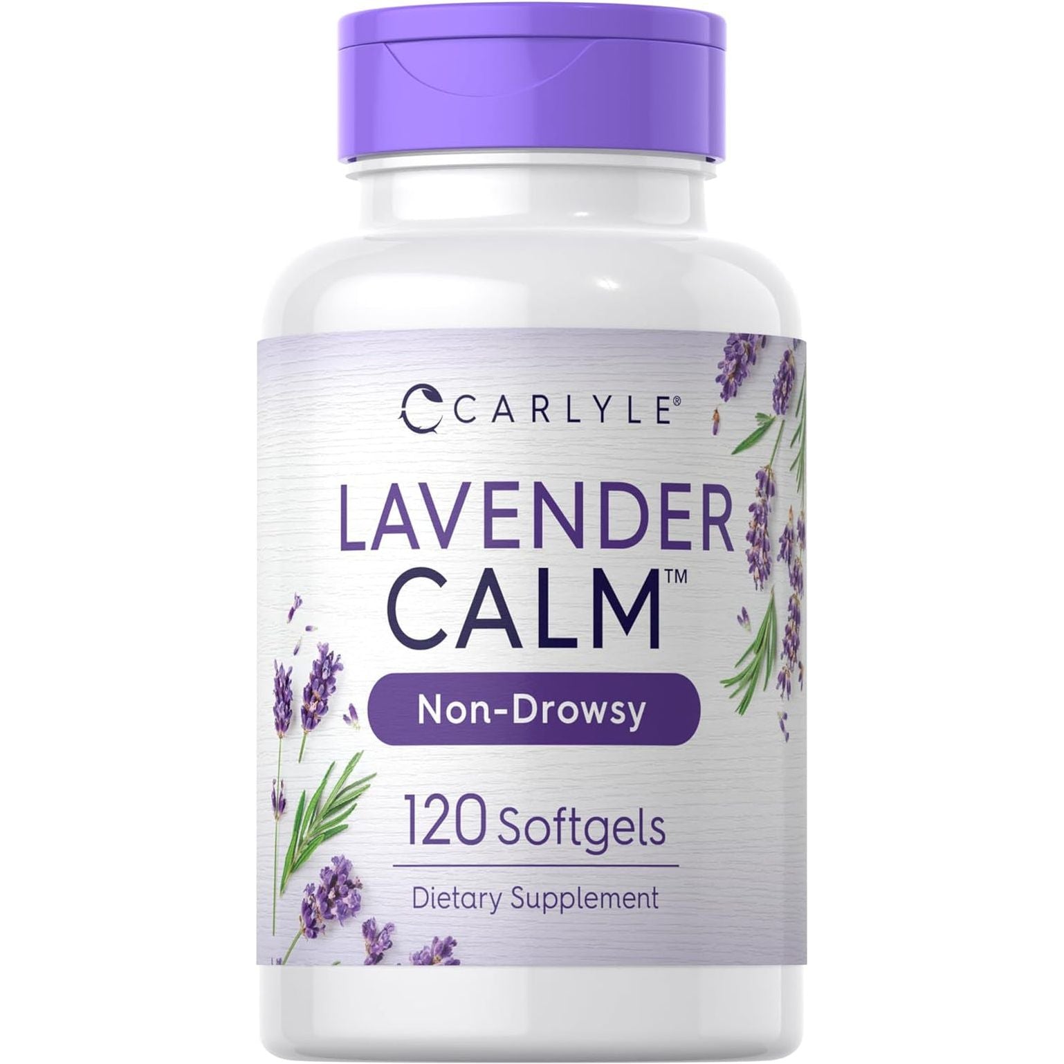 Carlyle Lavender Pills | 80 Mg | Calm & Non-Drowsy Formula | Non-Gmo & Gluten Free Supplement 120 Softgel Capsules