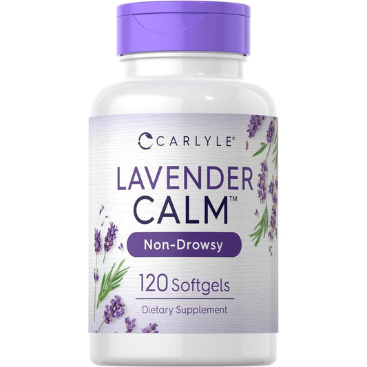 Carlyle Lavender Pills | 80 Mg | Calm & Non-Drowsy Formula | Non-Gmo & Gluten Free Supplement 120 Softgel Capsules