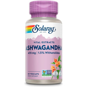 SOLARAY Vital Extracts Ashwagandha 470 Mg - 60 Servings