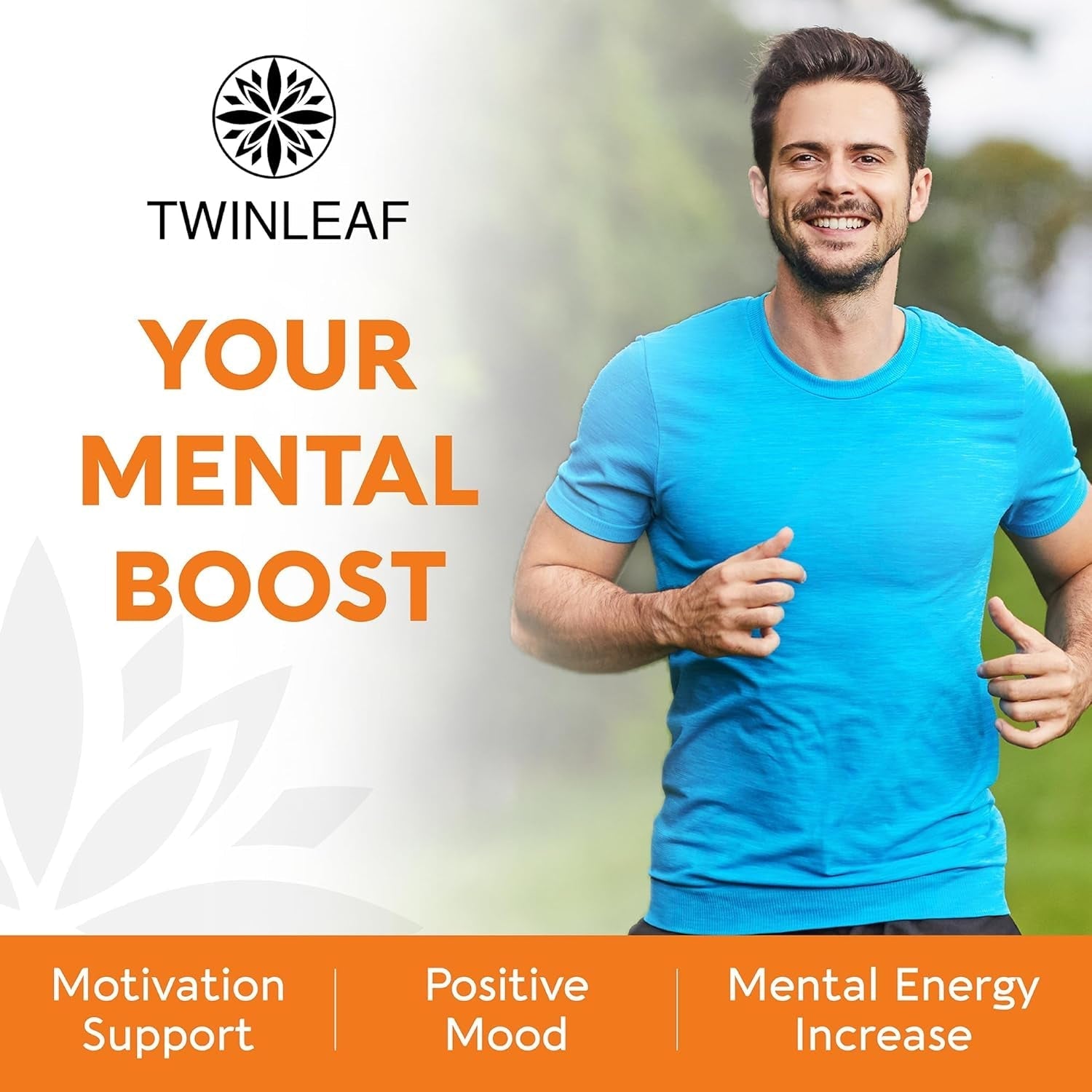 TWINLEAF Dopamine Brain Support Supplement, 1000 Mg Blend - Made in USA - Enhance Mental Well-Being - 60 Capsules