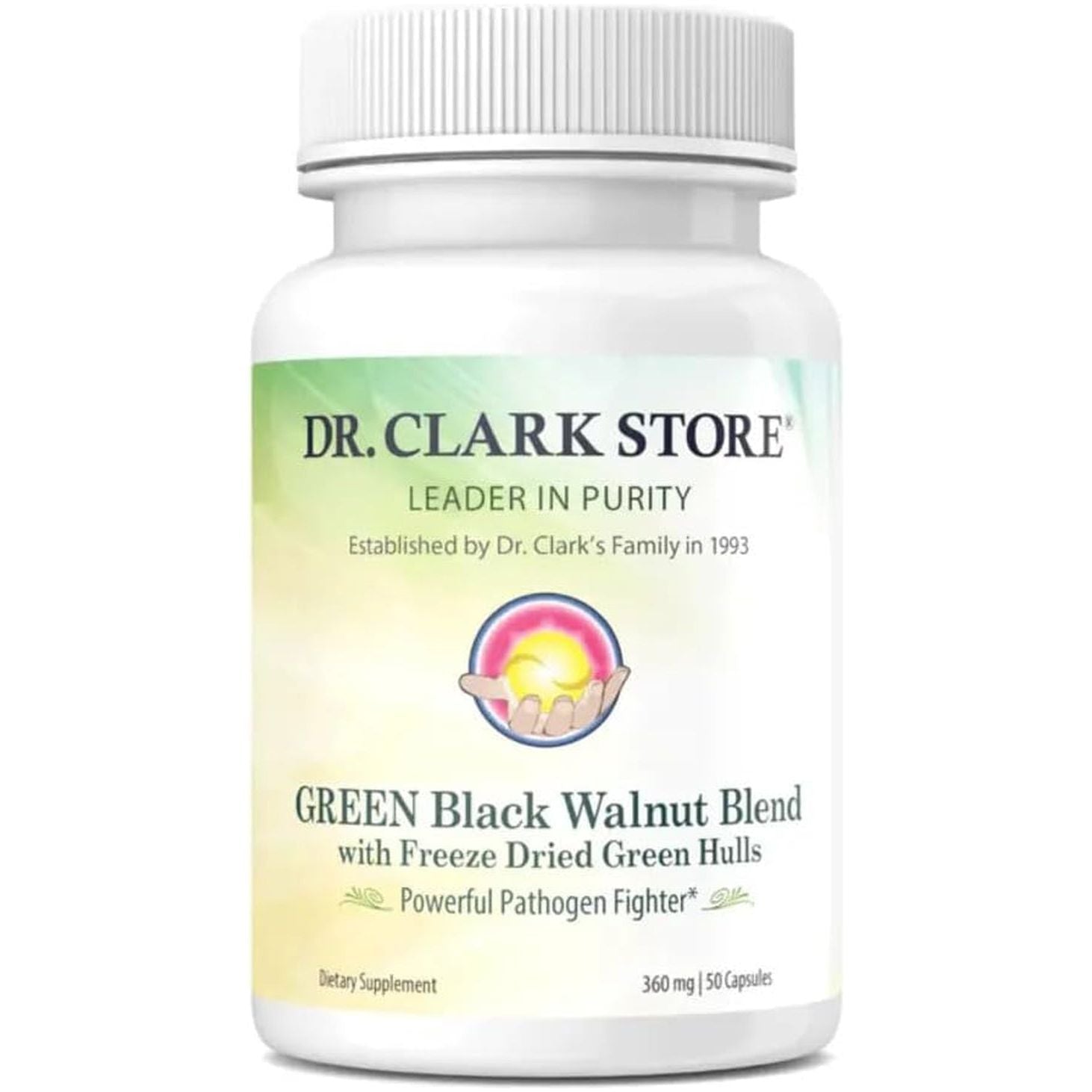 Dr Clark Green Black Walnut Blend - Supports Healthy Intestinal Environment, 360Mg, 50 Gelatin Capsules