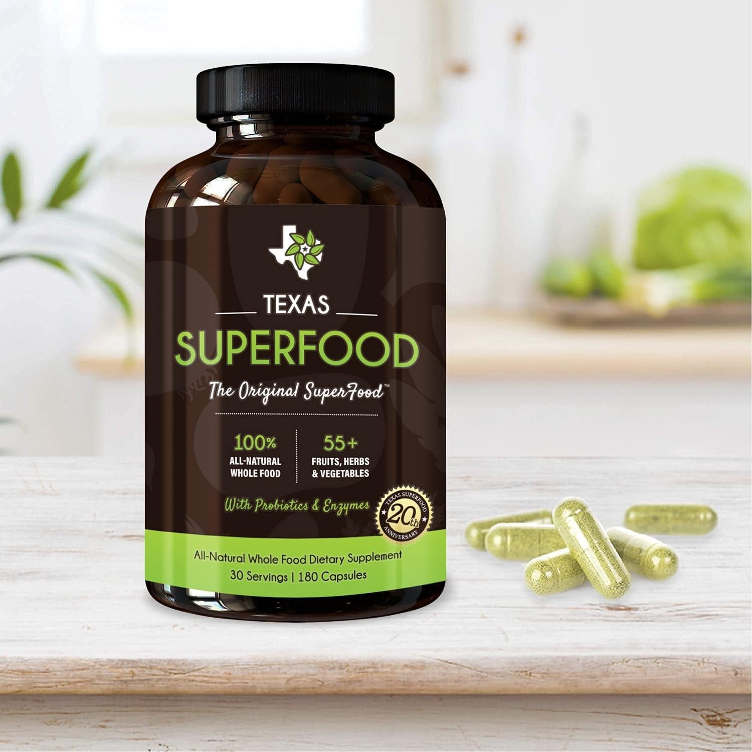 Original Superfood Capsules, Superfood Reds and Greens, 180 Capsules