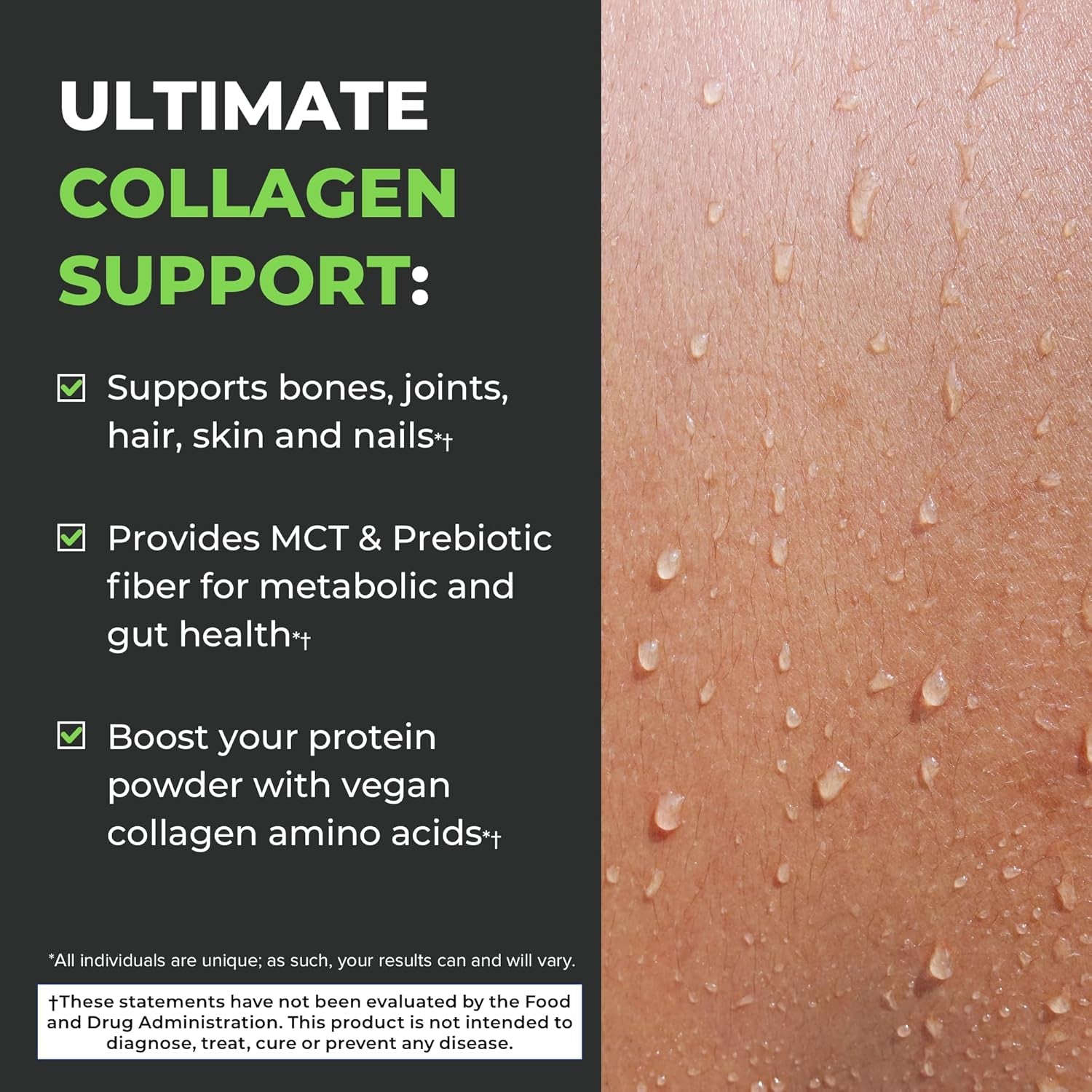 POWERLIFE Power Life® Peak MCT Powder Supplement with Plant-Based Collagen and Biotin - Vanilla Flavor (30 Servings)