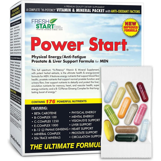 Power Start Complete Daily Vitamin Pack | Men'S Health Support (30 Packets)