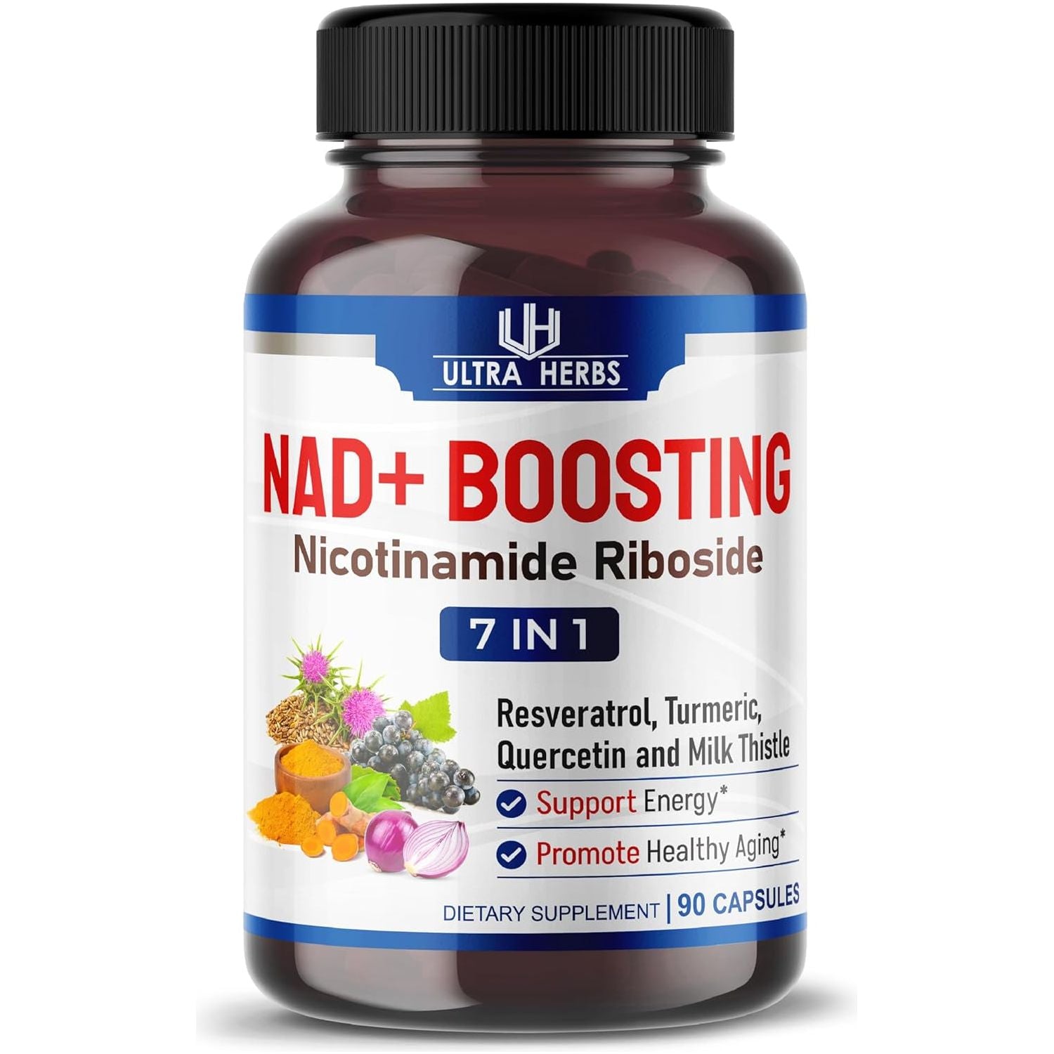 NAD+ Supplement - Support Cellular Energy, Longevity, Healthy Aging *USA Made & Tested* (90 Count)