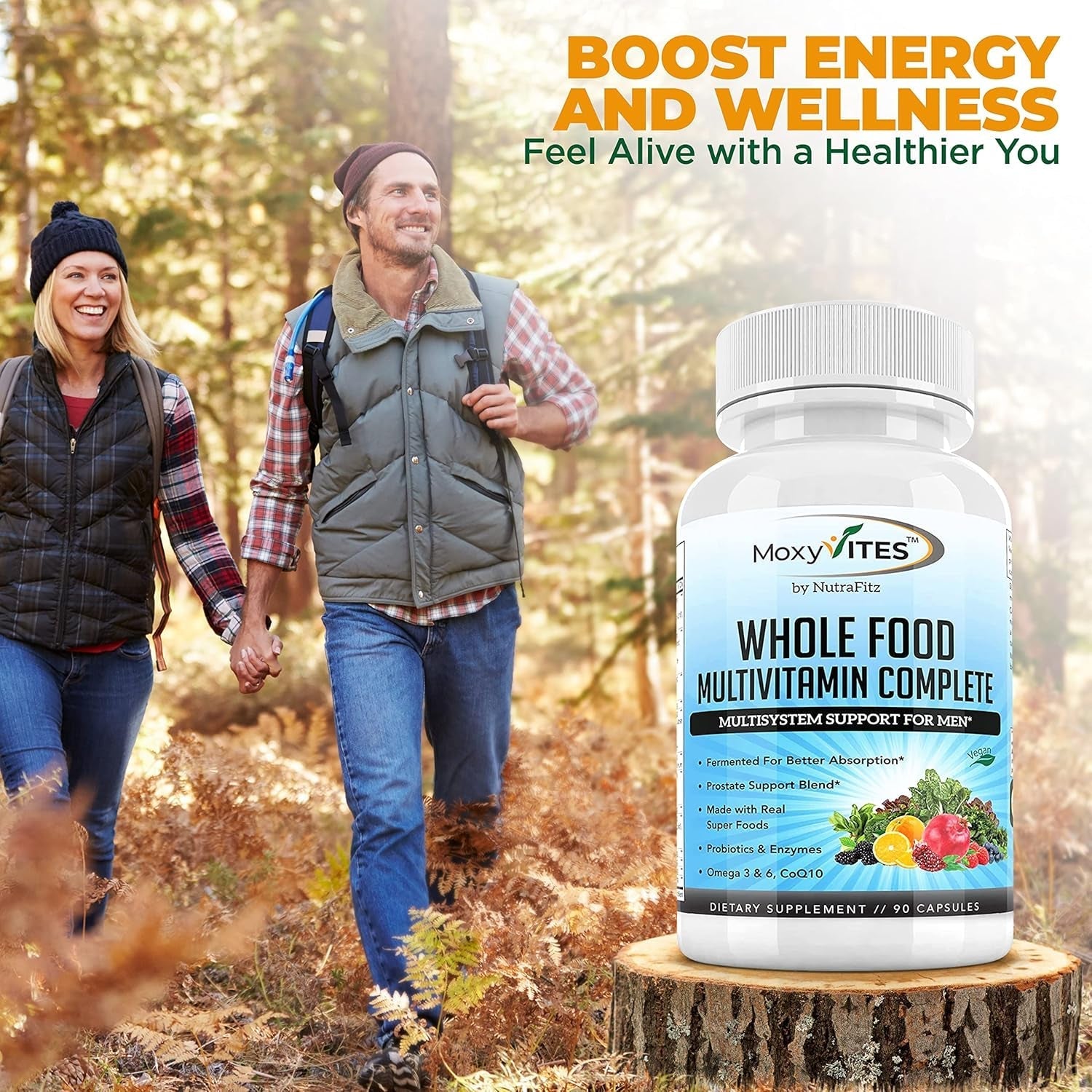 Mens Multivitamins - Daily Mens Vitamins with 44 Organic Whole Food