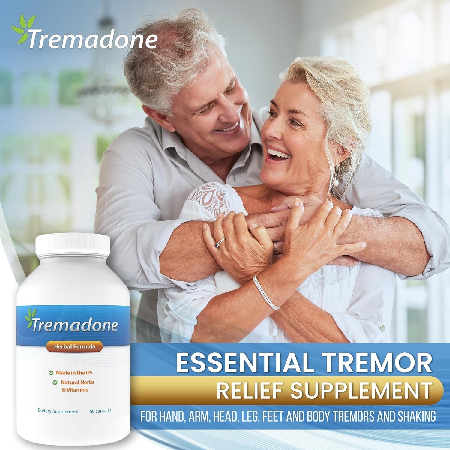Essential Tremor Relief Supplement for Hand, Arm, Head, Leg, Feet and Body Tremors and Shaking Nutriganix