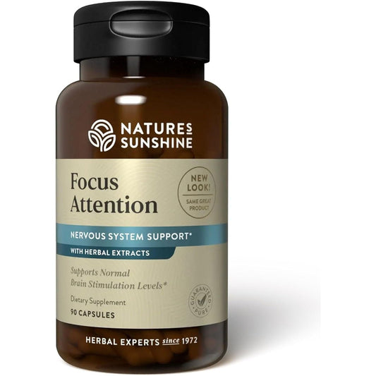 Nature'S Sunshine Focus Attention,  Help Maintain Normal Brain-Stimulation Levels 90 Capsules