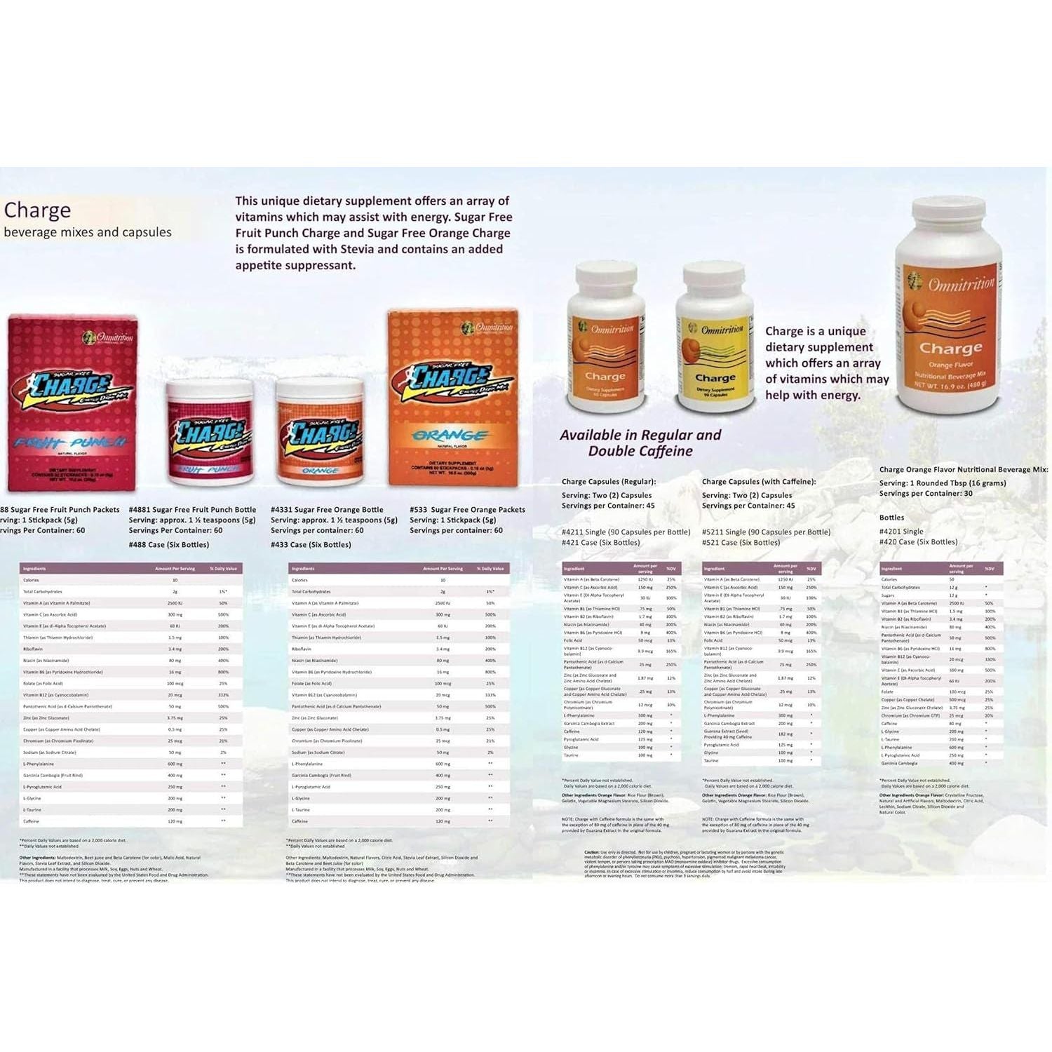 Charge Capsules (With Caffeine) Dietary Supplement - 90 Capsules