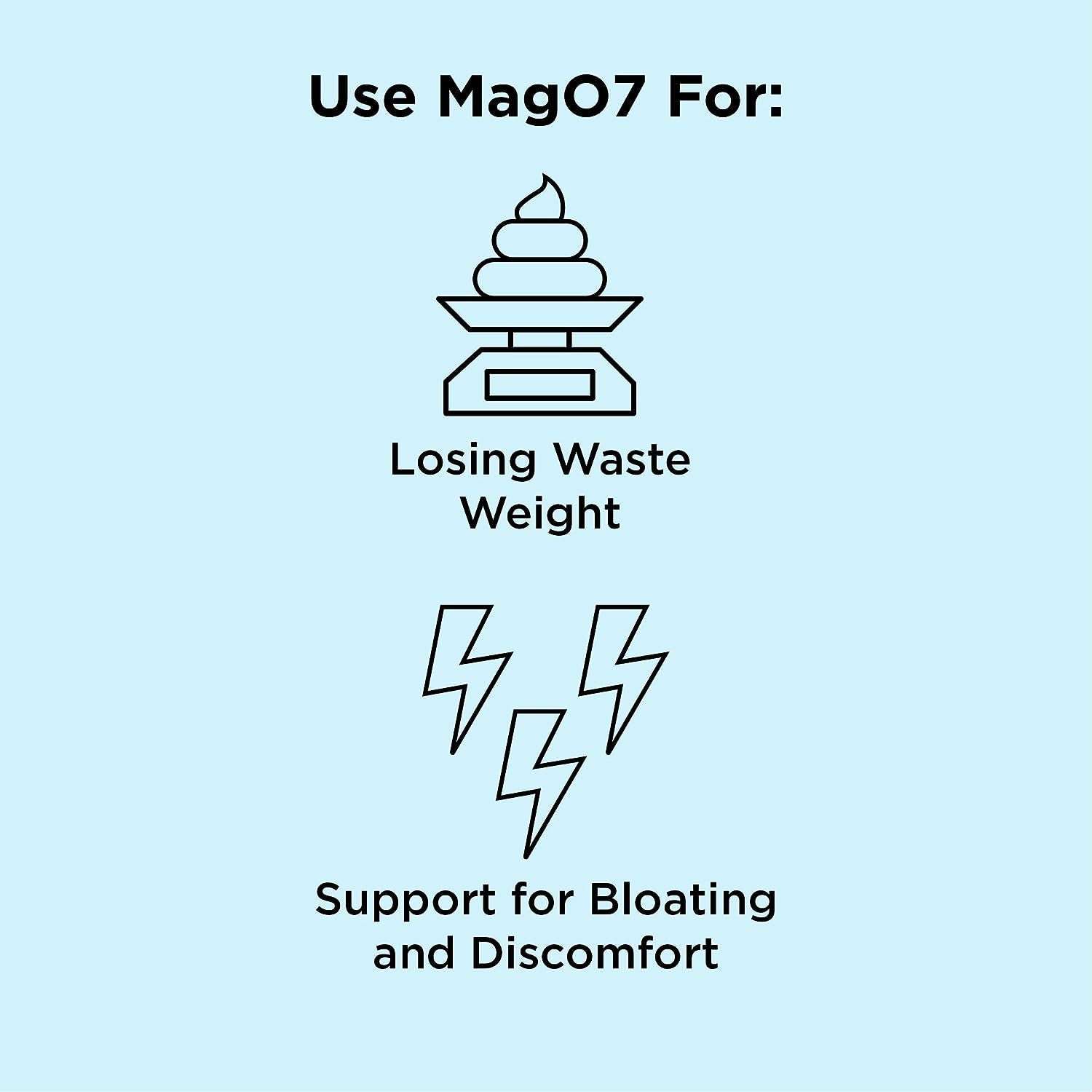 Nbpure Mago7 - Occasional Constipation Relief, Stool Softening, & Bloating Support - Ozonated Magnesium Oxide, 90 Capsules