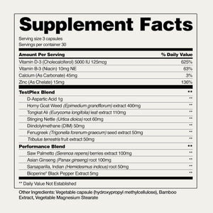 Snap Testosterone Booster for Men - Promotes Muscle Growth, Enhancing Natural Energy, Stamina and Strength 60 Capsules