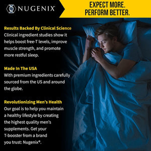 Nugenix PM ZMA - Nighttime Free Testosterone Booster and Sleep Support, 120 Count
