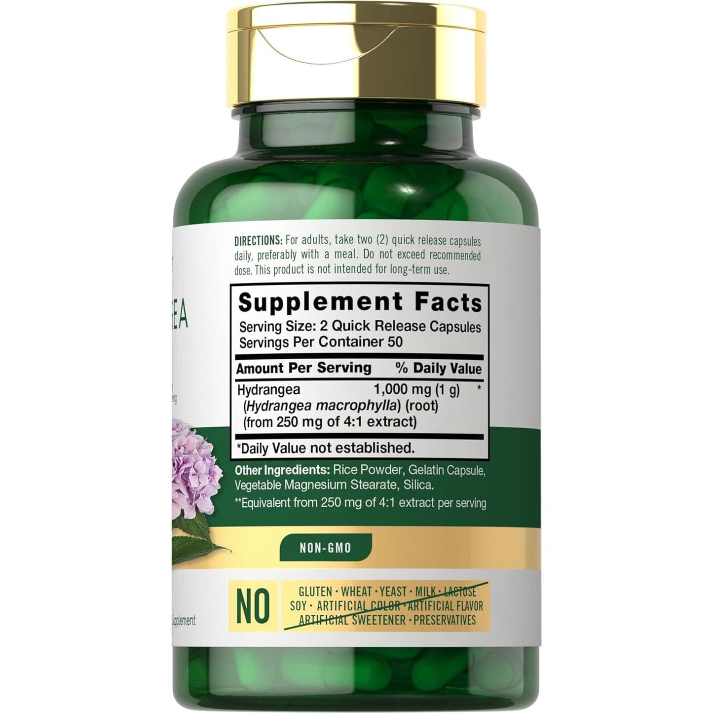 Carlyle Hydrangea Root Capsules | 1,000Mg | 100 Count | Non-Gmo, Gluten Free Extract