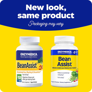 Enzymedica, Bean Assist, Fast-Acting Digestive Enzymes for Gas and Bloating, 30 Capsules