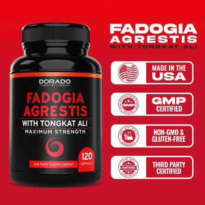 Fadogia Agrestis and Tongkat Ali Supplement Performance Blend (120 Capsules)