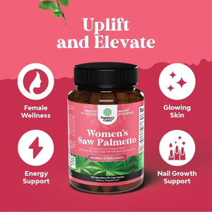 Extra Strength Saw Palmetto for Women 500Mg - DHT Blocker - Hair Vitamins for Hair Loss Supplement - 90 Capsules