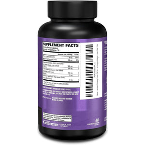 Jacked Factory Lean PM Night Time Fat Burner, Sleep Aid Supplement 60 Pills