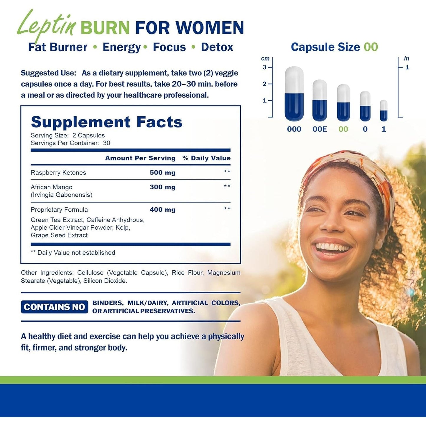 Power by Naturals Advanced Leptin Supplements for Weight Loss for Women 60 Capsules