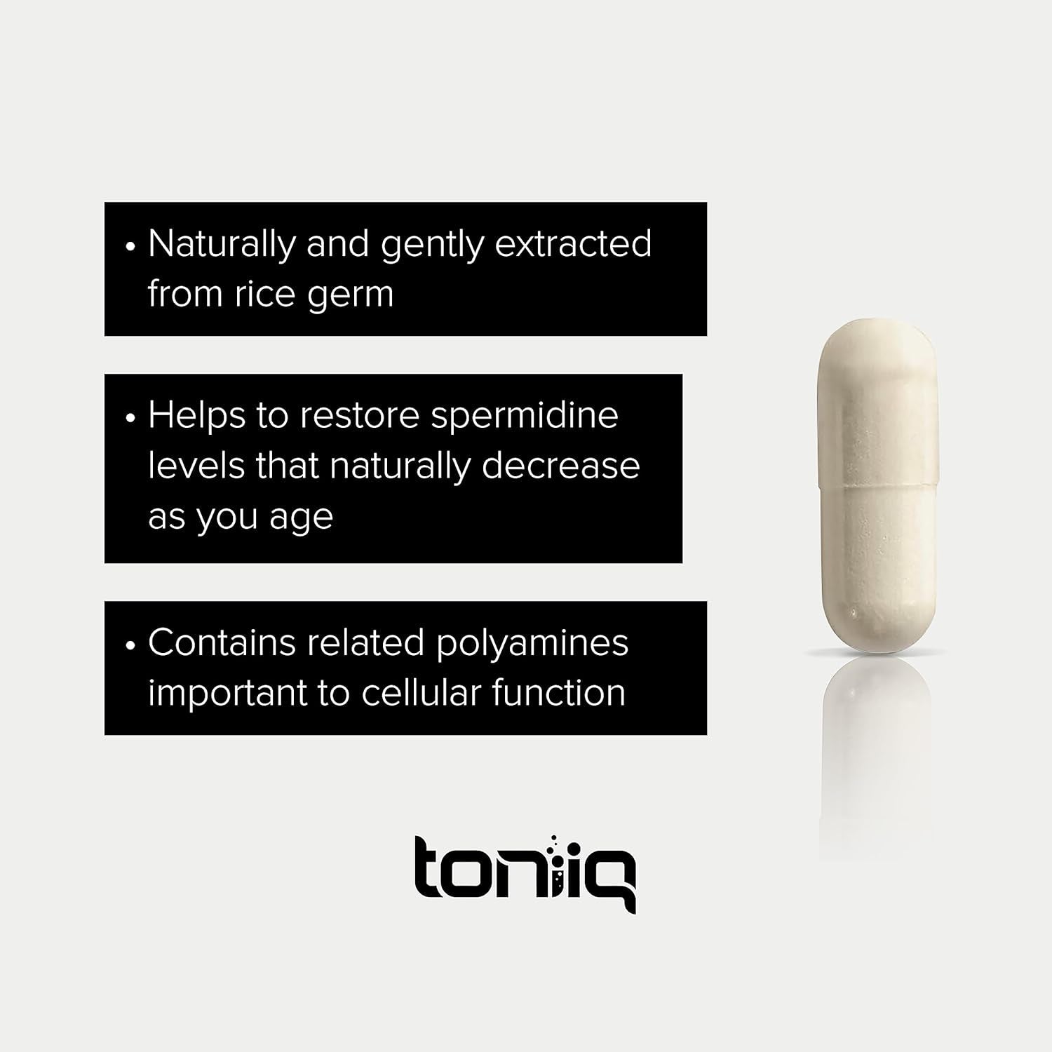 Toniiq Ultra Concentrated 500Mg Spermidine Supplements for Men and Women