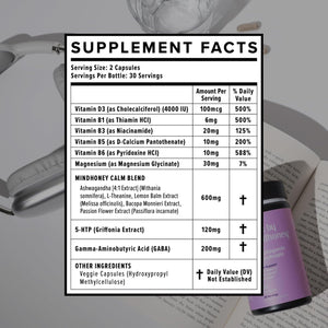 MINDHONEY | SYNC Premium All-In-One Adaptogenic Supplement | Relaxation, Mood Balance, Stress 60 Count