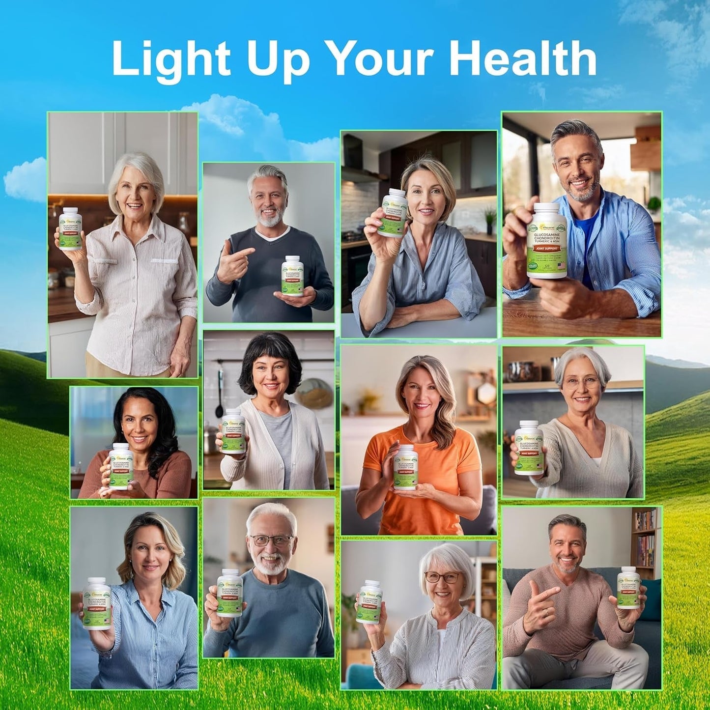 Asquared Nutrition Glucosamine Chondroitin Turmeric MSM Boswellia - 120 Capsules 