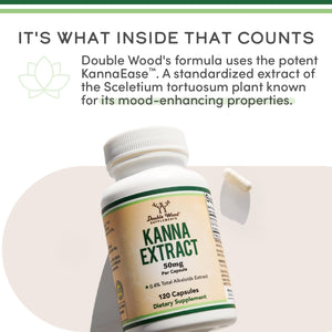 Kanna Extract Supplement (Sceletium Tortuosum) - 50Mg per Capsules 120 Count