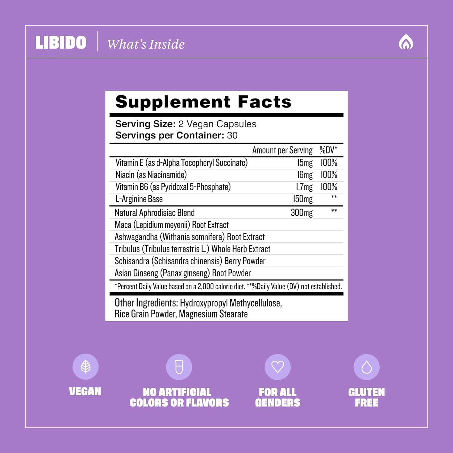 Health by Habit Libido Blend - Natural Aphrodisiac Blend with Maca, Ashwagandha (60 Capsules)