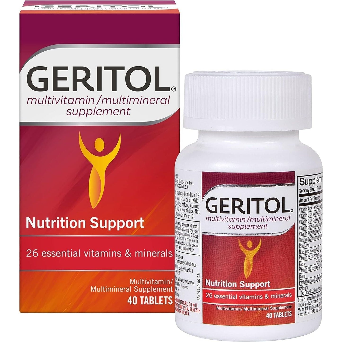 Geritol, Multivitamin Supplement, 40 Tablets